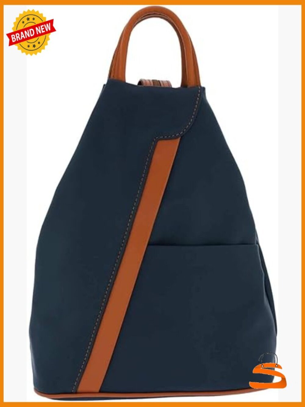 Genuine Leather Top Handle Backpack Purse Shoulder Bag Handbag Rucksack